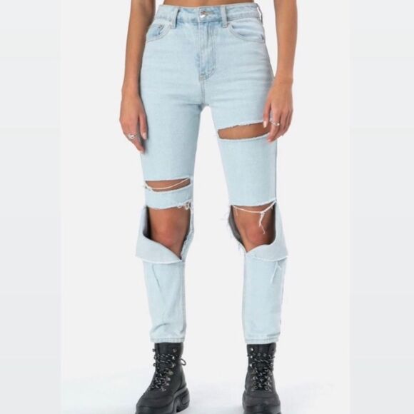 Adika ligh wash Distressed Women Jeans - Picture 7 of 8